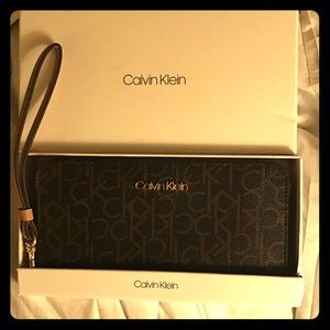 Calvin Klein monogram zip up wallet